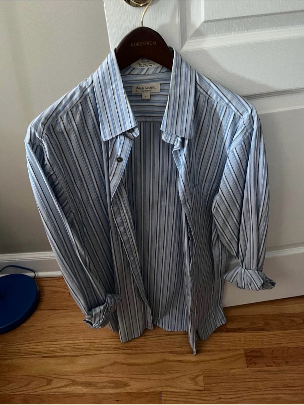 Men’s Nordstrom Dress Shirt Blue Size Large